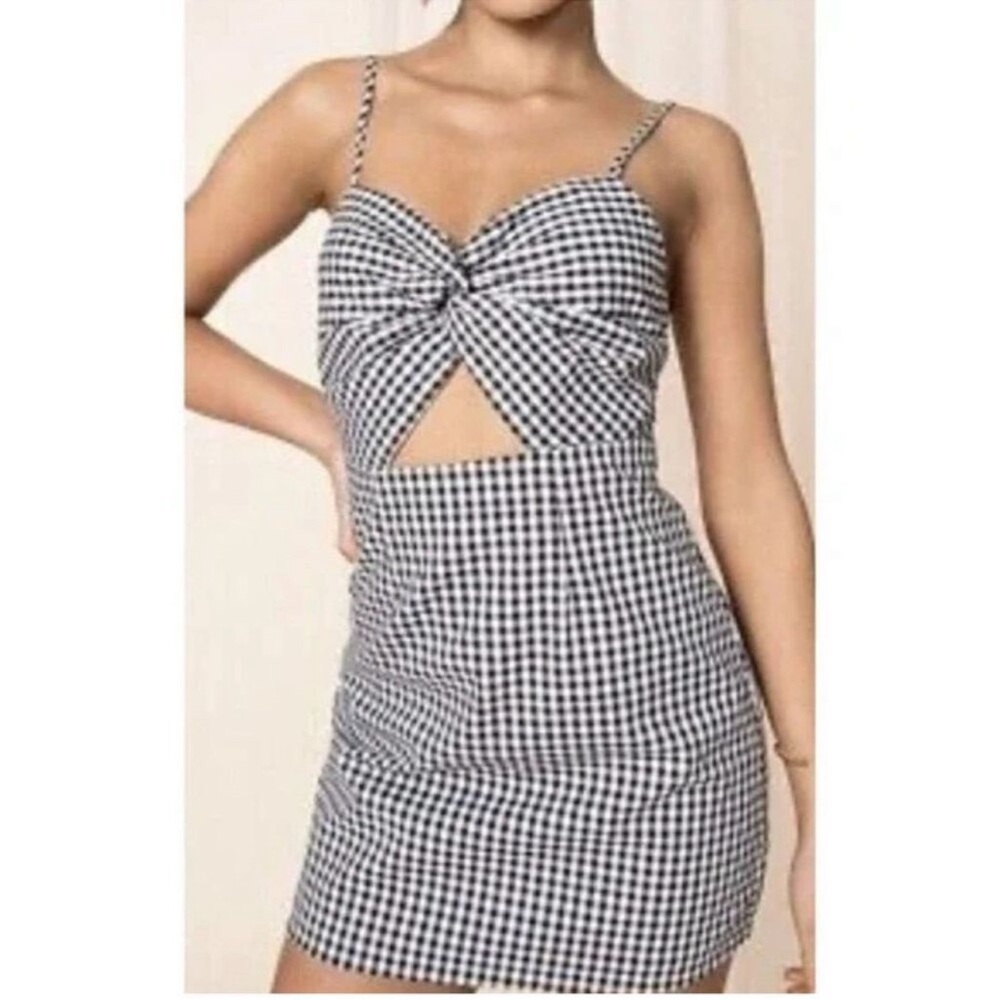 NWOT By The Way Revolve Gingham Dress with Cut out